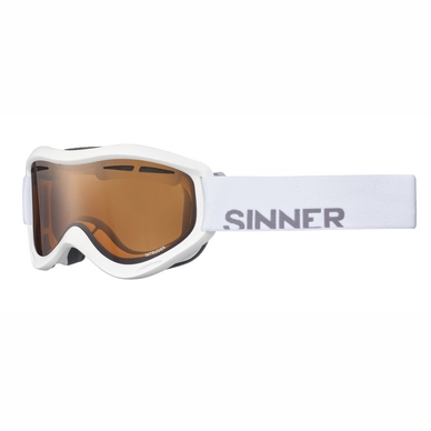 Skibril Sinner Intruder Matte White Double Orange Vent