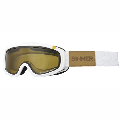 Skibril Sinner Visor III OTG Matte White Double Orange Sintec Trans+ Vent.