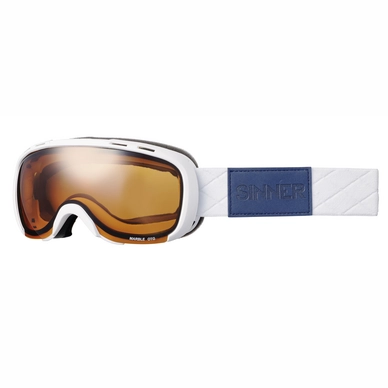 Masque de Ski Sinner Marble OTG Matte White Double Orange