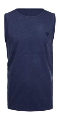 Singlet Brunotti Men Malaku-Slub Indigo Blue Regular Fit