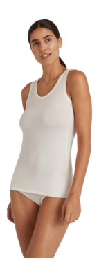 Singlet Falke Women Daily ClimaWool Off-White Nauwsluitend