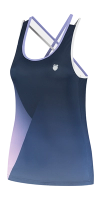 Singlet K-Swiss Women Hypercourt Navy Print Singlet Regular Fit
