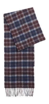 Sjaal Barbour Unisex Tartan Lambswool Scarf Midnight Oak Tartan