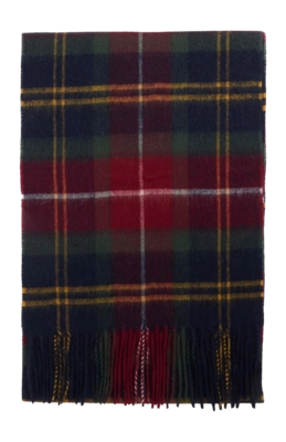 Sjaal Barbour Unisex Wool Cashmere Tartan Scarf Winterberry Tartan