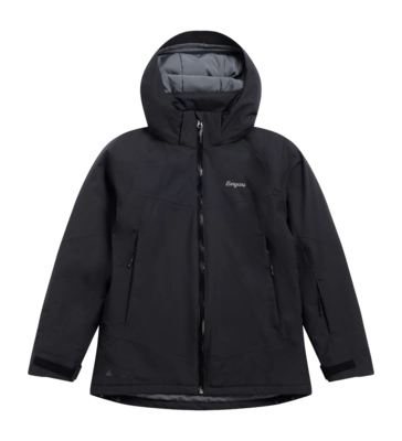 Ski Jas Bergans Kids Storetind Insulated Shell Jacket Junior Black Bega Membrane Balanced