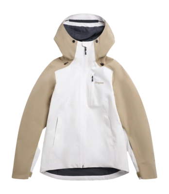 Ski Jas Bergans Women Oppdal Insulated Shell Jacket Arctic White/Sandstone Regular Fit