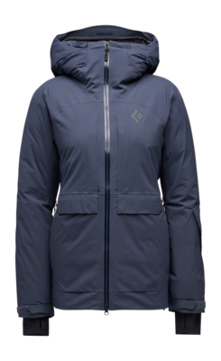 Ski Jas Black Diamond Women Factor Insulated Parka Charcoal Regular Fit