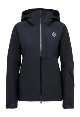 Ski Jas Black Diamond Women Recon Stretch Shell Black Regular Fit
