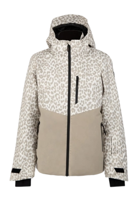 Ski Jas Brunotti Girls Teallasy-Print Snow Jacket Leopard Slim Fit