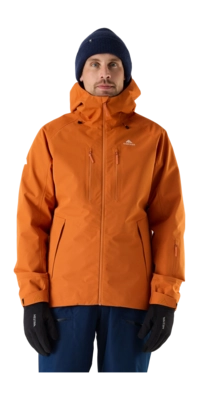 Ski Jas Cortazu Men Mountain Hardshell Jacket 10M Burned Orange Loose Fit
