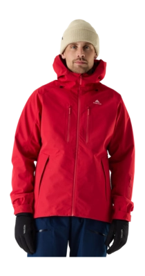 Ski Jas Cortazu Men Mountain Hardshell Jacket 10M Red Oversized Fit