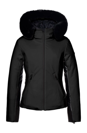 Ski Jas Goldbergh Women Kibõ Faux Border Black Slim Fit