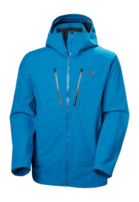 Ski Jas Helly Hansen Men Alpha Long Shell Cerulean Blue Regular Fit