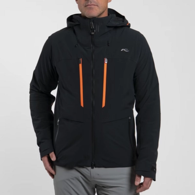 Ski Jas KJUS Men Lasse Airflow Jacket Black/Solar Flare Regular Fit