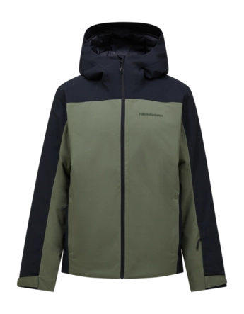 Ski Jas Peak Performance Men Maroon Blocked HIPE 2L Insulated Shell Pine Needle/Black Regular Fit