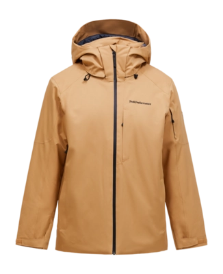 Ski Jas Peak Performance Men Maroon HIPE 2L Insulated Shell Jacket Sierra Sand