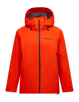 Ski Jas Peak Performance Men Maroon HIPE 2L Insulated Shell Jacket Solar Burst