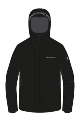 Ski Jas Peak Performance Men Rider Tech HIPE Black 2L Insulated Shell Jacket Regular Fit