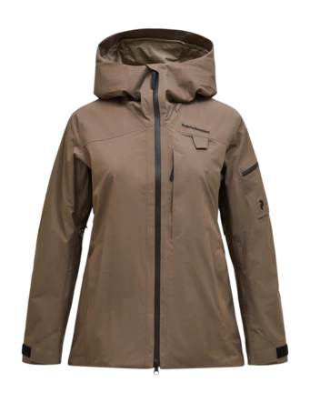 Ski Jas Peak Performance Women Alpine Gore-Tex 2L Insulated Shell Terrain Tan Regular Fit