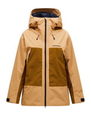 Ski Jas Peak Performance Women Edge HIPE 2L Insulated Shell Jacket Sierra Sand Earthy Summit Relaxed Fit