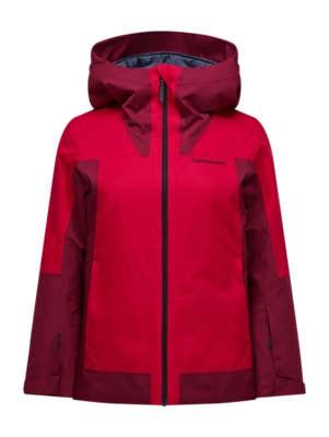Ski Jas Peak Performance Women Rider Tech HIPE Vertical Zenith Tech Burgundy 2L Insulated Shell Jacket Regular Fit