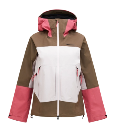 Ski Jas Peak Performance Women Vislight Gore-Tex C-Knit 3L Shell Terrain Tan/Frosted Blossom Regular Fit