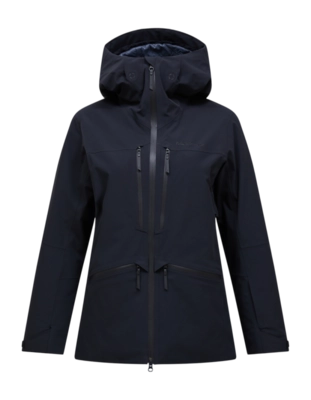Ski Jas Peak Performance Women Whitelight APX Hipe Shell Jacket Black