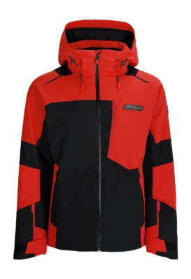 Ski Jas Spyder Men Leader Jacket Black FW25 Regular Fit