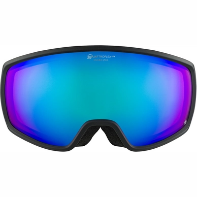 Skibril Alpina Double Jack Planet Q-Lite Black Matt Blue-2