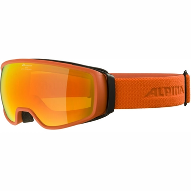 Ski Goggles Alpina Double Jack Q-Lite Pumpkin Matt Red