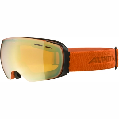 Masque de Ski Alpina Granby Q-Lite Black Pumpkin Matt Gold