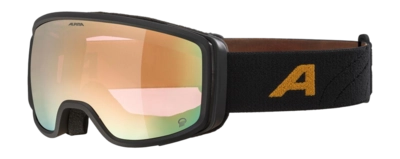 Skibril Alpina Unisex Bivio Q Black/Gold Matt Quattroflex