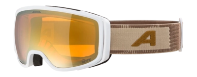 Skibril Alpina Unisex Bivio Q-Lite White/Earth Matt Fogstop