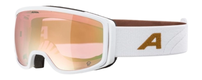 Skibril Alpina Unisex Bivio Q White/Gold Matt Quattroflex