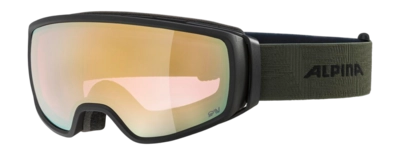 Skibril Alpina Unisex Double Jack Qv Black/Olive Matt Varioflex