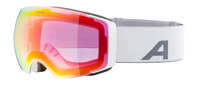 Skibril Alpina Unisex Falera Mag Q White Matt Mirror Red Quattroflex