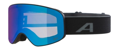 Skibril Alpina Kids Fernie Q-Lite Black Matt Mirror Blue Fogstop