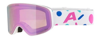 Skibril Alpina Kids Fernie Q-Lite White/Confetti Matt Fogstop