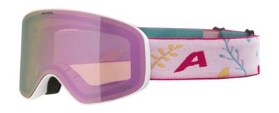 Skibril Alpina Kids Fernie Q-Lite White/Flower Matt Fogstop