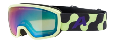 Skibril Alpina Kids Scarabeo Jr. Q-Lite Sunny/Lime Matt Sferische lens