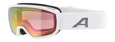 Skibril Alpina Kids Scarabeo Jr. Q-Lite White Matt Sferische lens