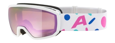 Skibril Alpina Kids Scarabeo Jr. Q-Lite White/Confetti Matt Fogstop