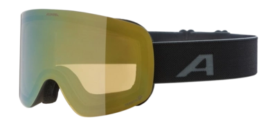 Skibril Alpina Unisex Penken Q Black Matt Mirror Gold Quattroflex
