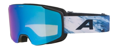 Skibril Alpina Unisex Taos Q-Lite Black/Blue Matt Fogstop