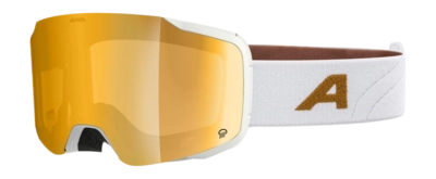 Skibril Alpina Unisex Taos Q White/Gold Matt Quattroflex