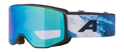 Skibril Alpina Unisex Venet Q-Lite Black/Blue Matt Fogstop