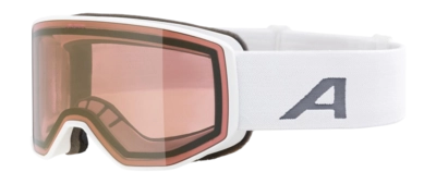 Skibril Alpina Unisex Venet Q White Matt Quattroflex Mirror Gold
