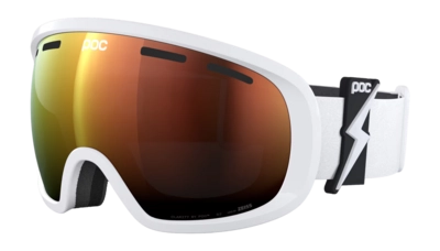 Skibril POC Unisex Fovea Blixten White/Partly Sunny Orange