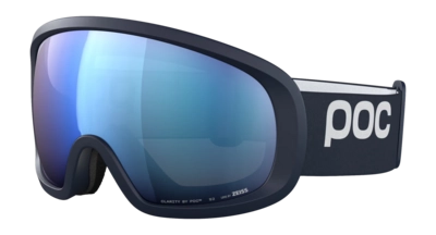 Skibril POC Unisex Fovea Mid Wide Fit Apatite Navy/Partly Sunny Blue Clarity Highly Intense