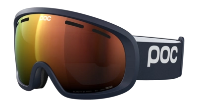 Skibril POC Unisex Fovea Mid Wide Fit Apatite Navy/Partly Sunny Orange Clarity Intense